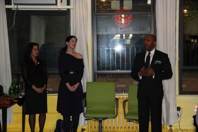 Camille Zamora, Monica Yunus, and T. Oliver Reid Photo