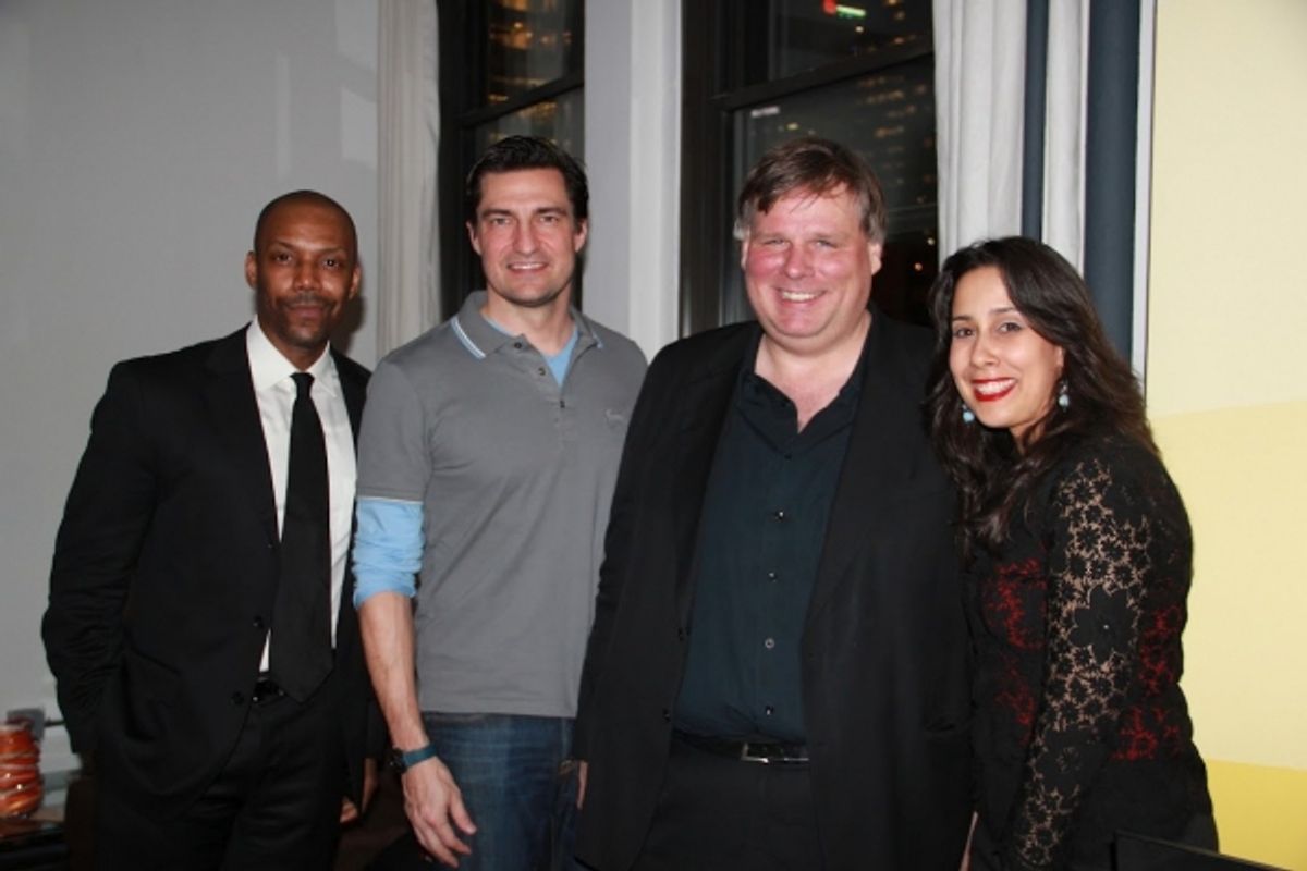 Artist T. Oliver Reid, Gerrit Meier, Ty Roberts and Monica Yunus at 