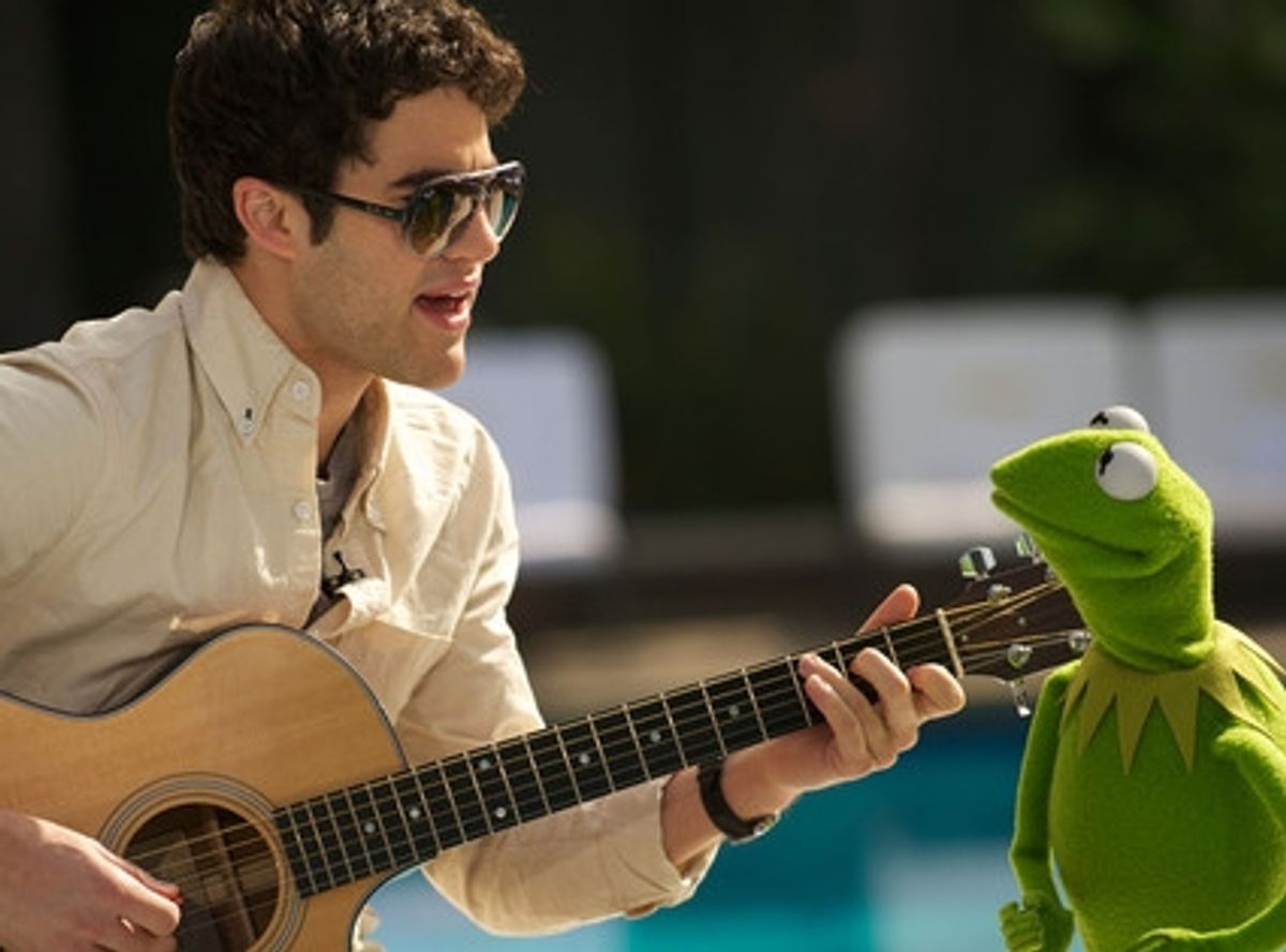 Darren Criss and Kermit the Frog at 