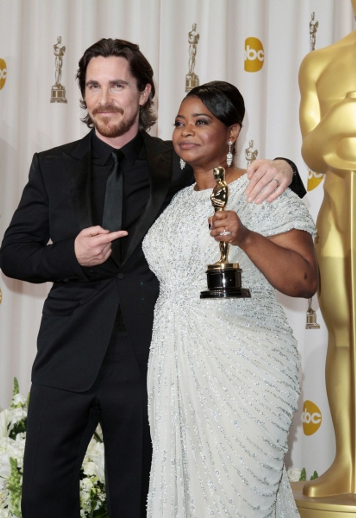 Christian Bale and Octavia Spencer at 