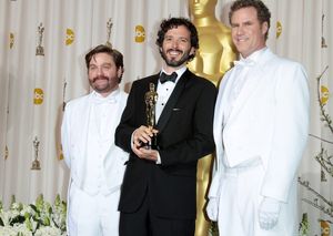 Zach Galifianakis, actor-musician Bret McKenzie, and actor Will Ferrell Photo