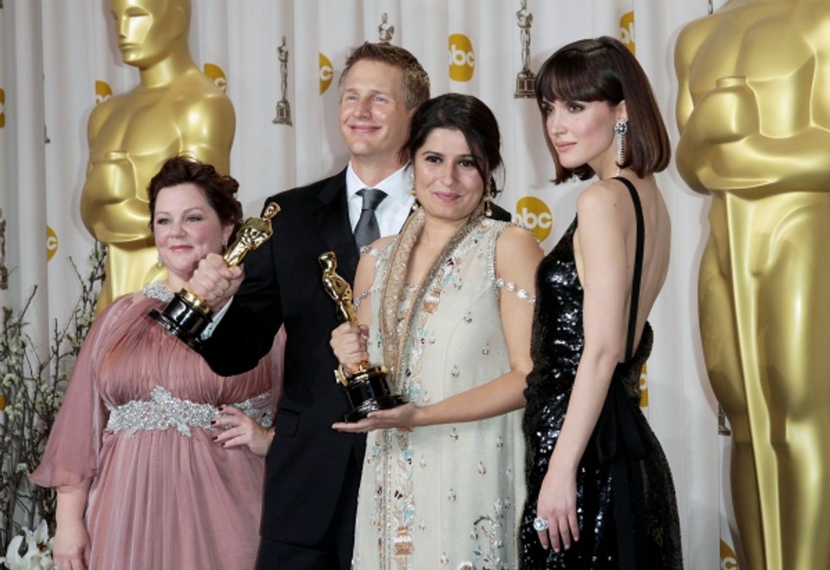Melissa McCarthy, Sharmeen Obaid-Chinoy, Daniel Junge and Rose Byrne at 