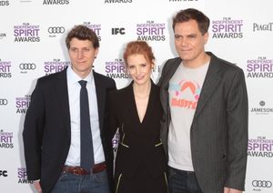 Jeff Nichols, Jessica Chastain and Michael Shannon pictured arriving at the 2012 Film Independent Spirit Awards in Santa Monica, Ca February 25, 2012 © RD / Orchon / Retna Digital @ BroadwayWorld Jeff Nichols, Jessica Chastain and Michael Shannon pictured arriving at the 2012 Film Photo