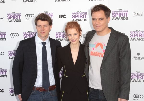 Jeff Nichols, Jessica Chastain and Michael Shannon pictured arriving at the 2012 Film Photo