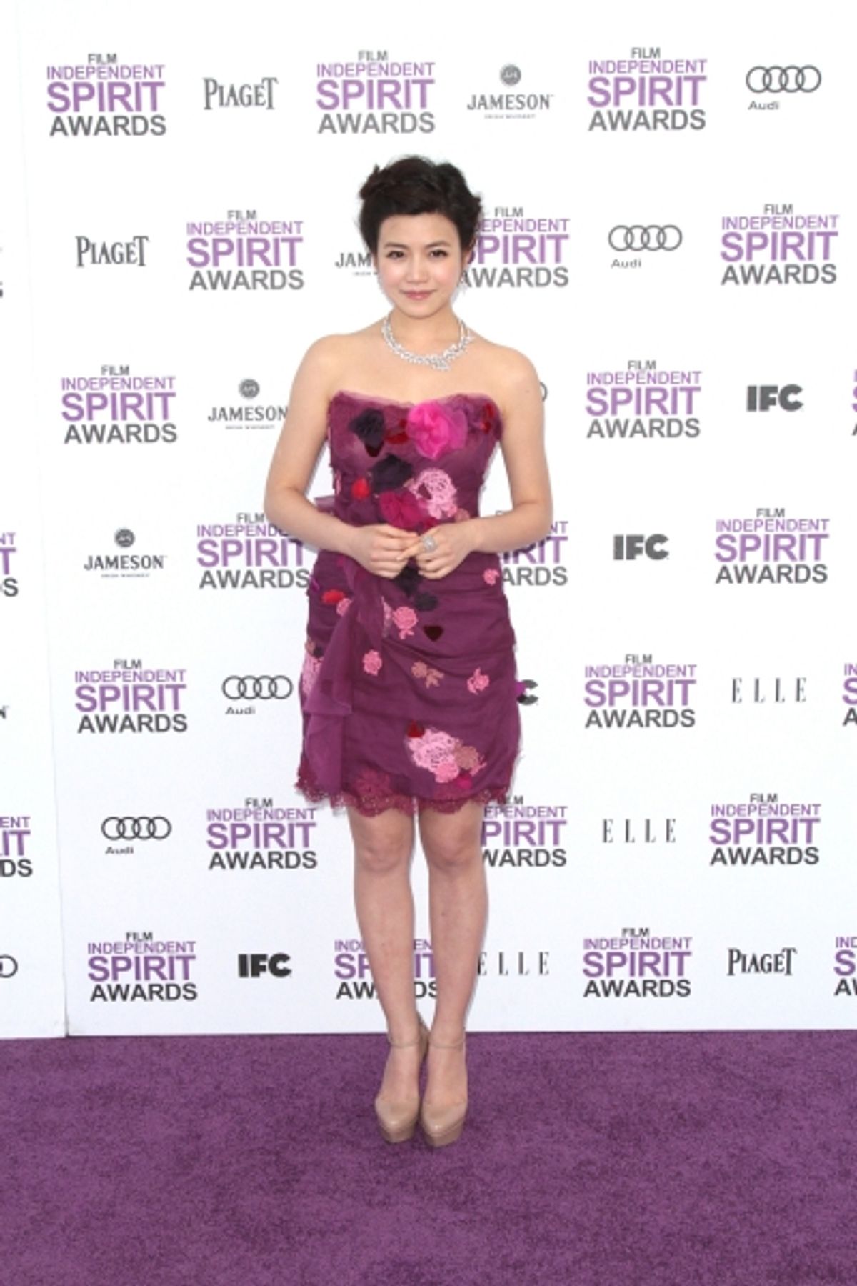 Michelle Chen pictured arriving at the 2012 Film Independent Spirit Awards in Santa Monica, Ca February 25, 2012 Ã‚Â© RD / Orchon / Retna Digital at 