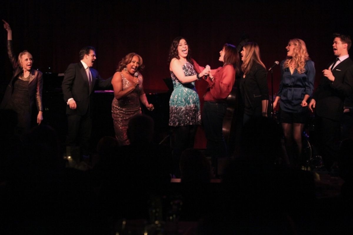 Finale: Julie Halston, Darlene Love, Lindsay Mendez, Robert Creighton, Julia Murney, Heidi Blickenstaff, Betsy Wolfe & Andrew Rannells at 