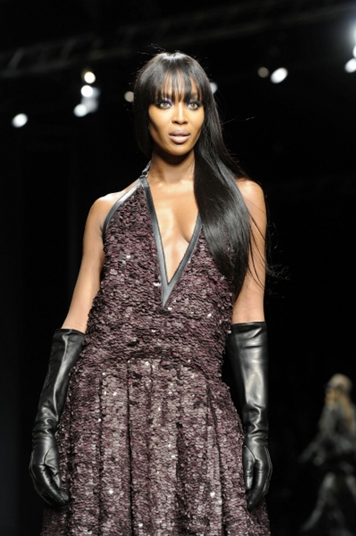 Naomi Campbell at Roberto Cavalli at Milan Fashion Week