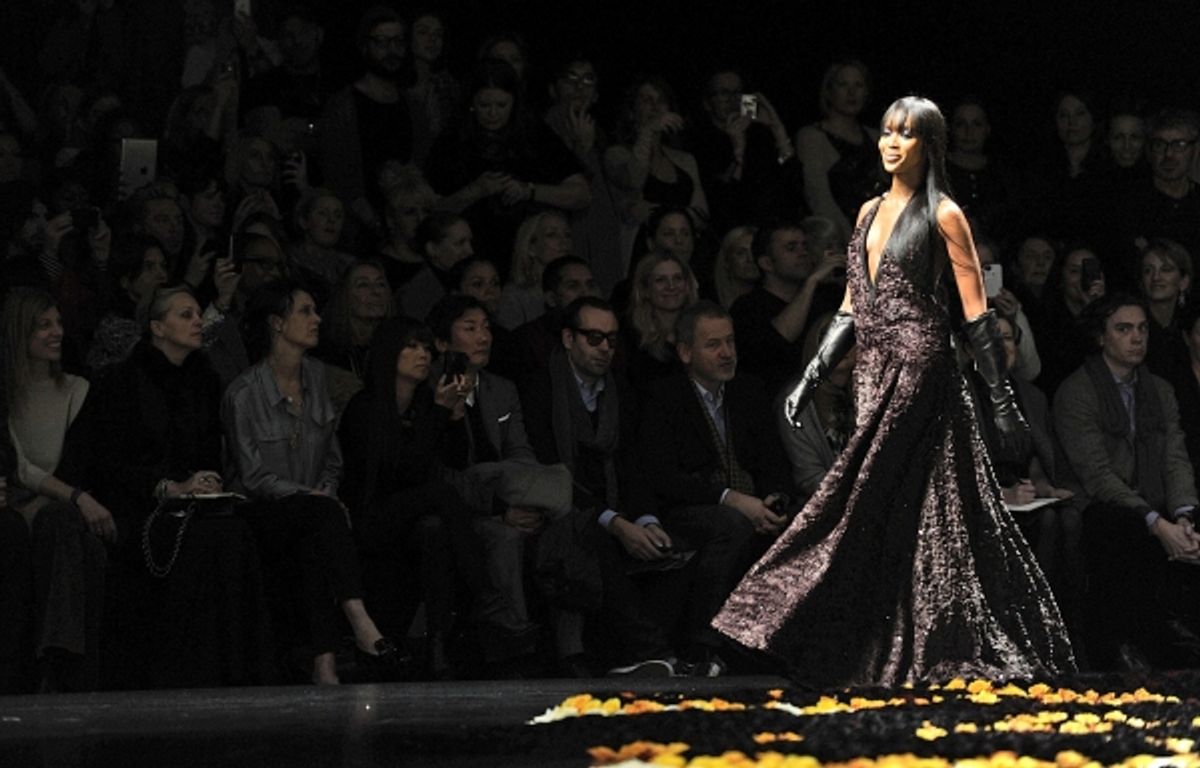 Naomi Campbell at Roberto Cavalli at Milan Fashion Week