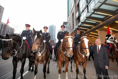 David Mirvish with the Toronto Mounted Police Photo