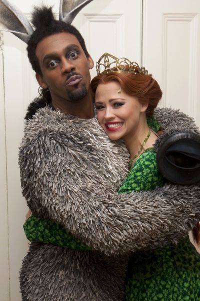 Richard Blackwood and Kimberley Walsh'Shrek the Musical' new cast photocall, Theatre  Photo