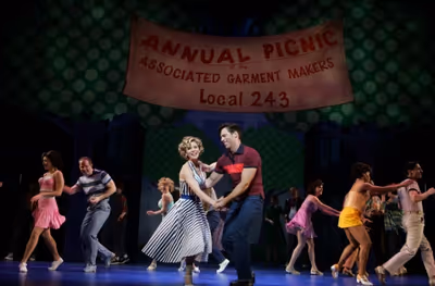 Kelli O'Hara, Harry Connick Jr., and the cast of 'The Pajama Game' Photo