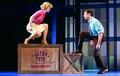 Kelli O'Hara, Harry Connick Jr., and the cast of 'The Pajama Game' Photo