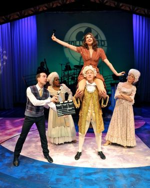 Blakely Slaybaugh, Mary Millben, Stacey Harris (in the air), Deidre Haren, and Sean W Photo