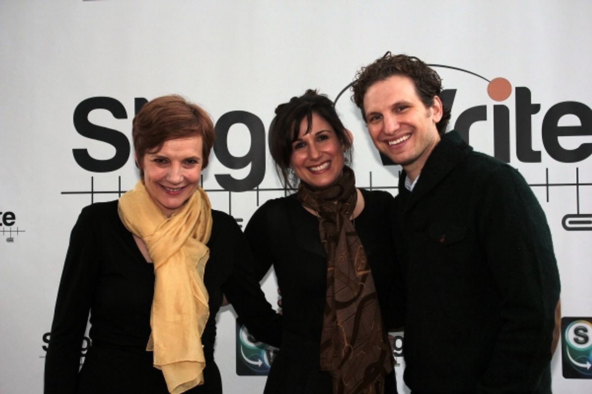 Tara Rubin, Stephanie J. Block, Sebastian Arcelus at 