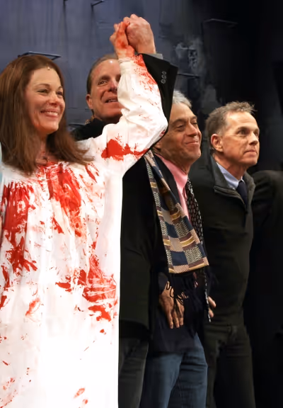 Marin Mazzie, Michael Gore, Lawrence D. Cohen, Dean Pitchford  Photo