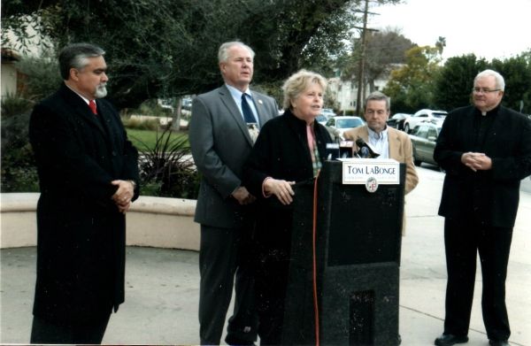  Burbank Mayor Jess Talamantes, Tom LaBonge, Linda Hope, Harry Flynn and Msgr. Bob Ga Photo