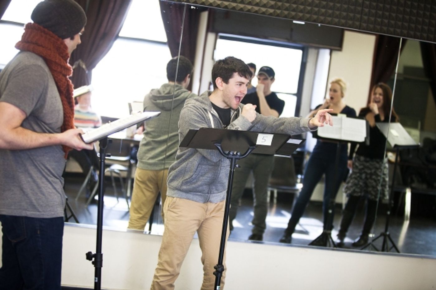Photo Flash: Ryan Scott Oliver and Matthew Murphy's 35mm in Rehearsal!  Image