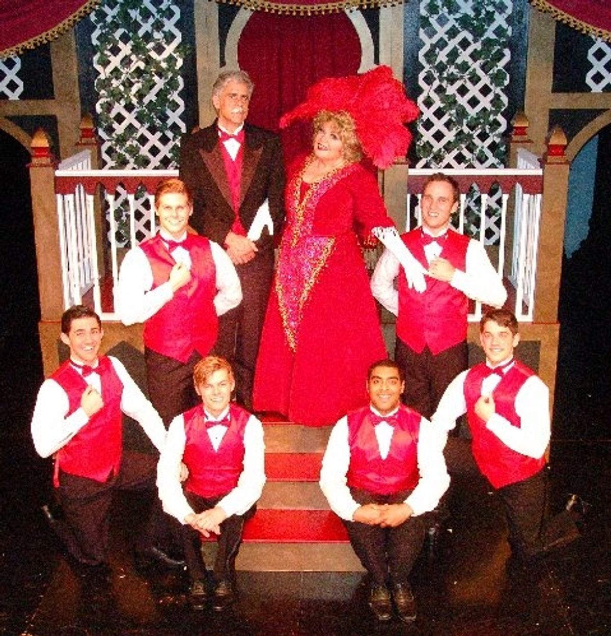 Sally Struthers and cast of HELLO, DOLLY! at 