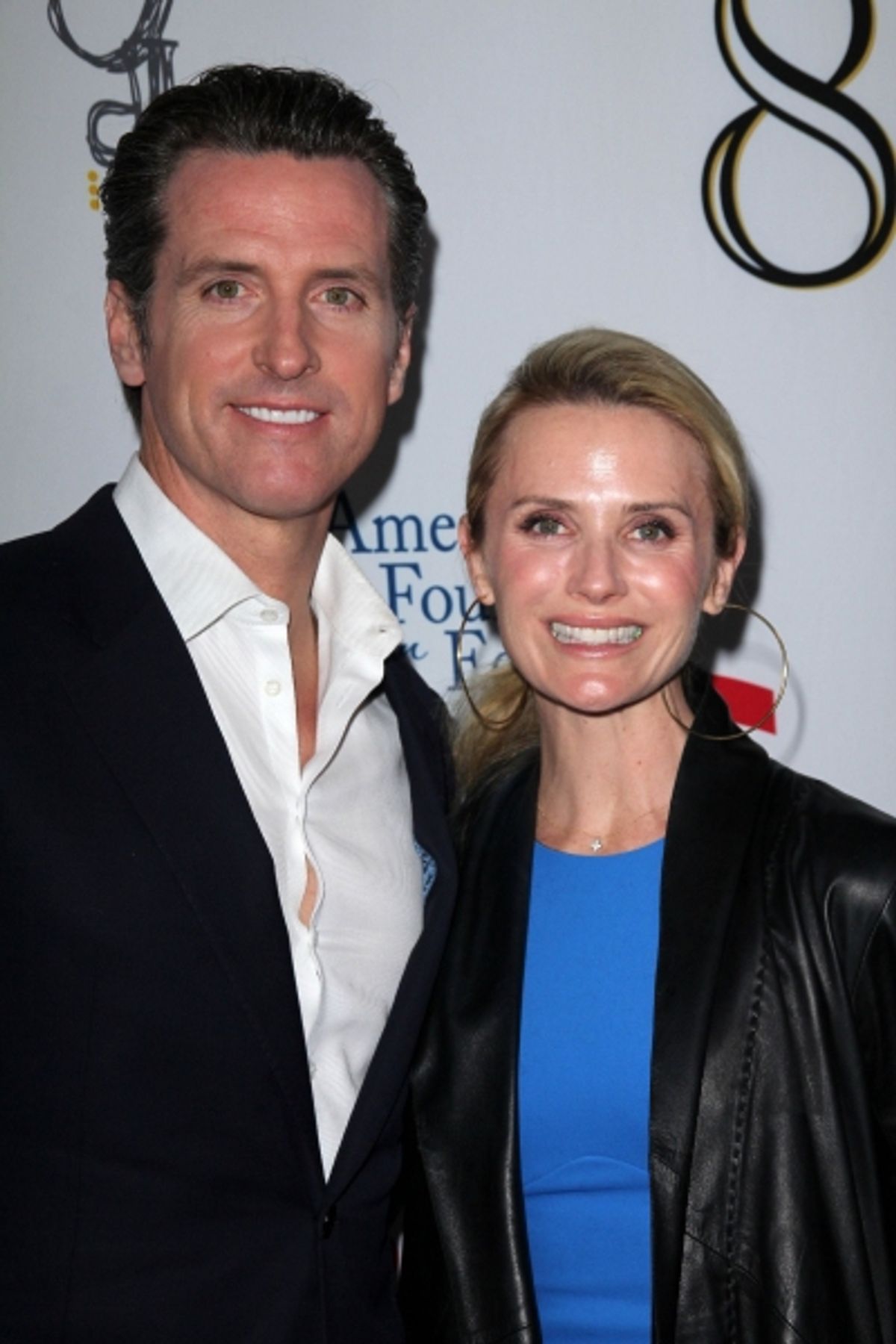 Gavin Newsom and Jennifer Siebel  at 