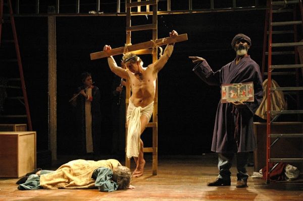 Tina Shepard, Jack Wetherall, Will Badgett, (in background on flute) Ellen Maddow  Photo