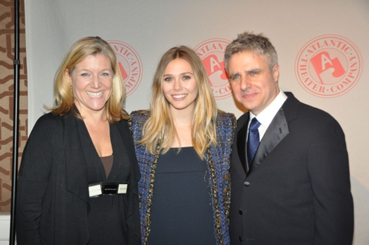 Mary McCann, Elizabeth Olsen and Neil Pepe at 