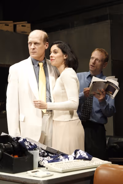  Jim Fletcher, Victoria Vazquez and Scott Shepherd in GATZ, created by Elevator Repai Photo