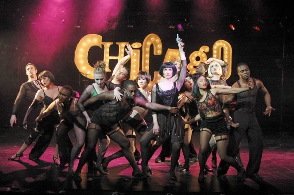 Lindsey Roberts (center)portrays murderess Velma Kelly in the Theatre Memphis product Photo