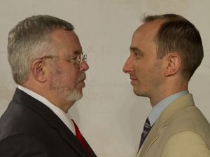 Gordon McCall as Dr. Sigmund Freud and Scot Greenwell as C. S. Lewis Photo