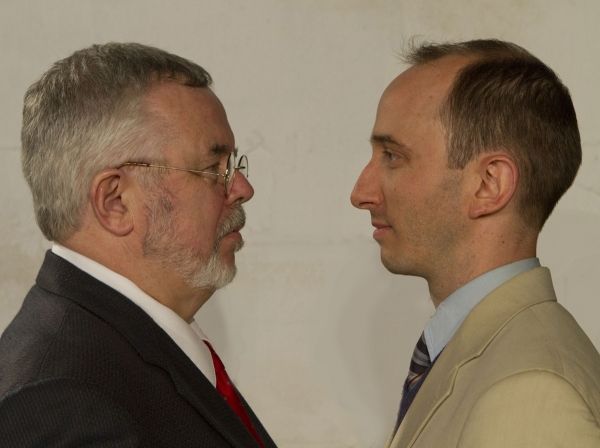 Gordon McCall as Dr. Sigmund Freud and Scot Greenwell as C. S. Lewis Photo