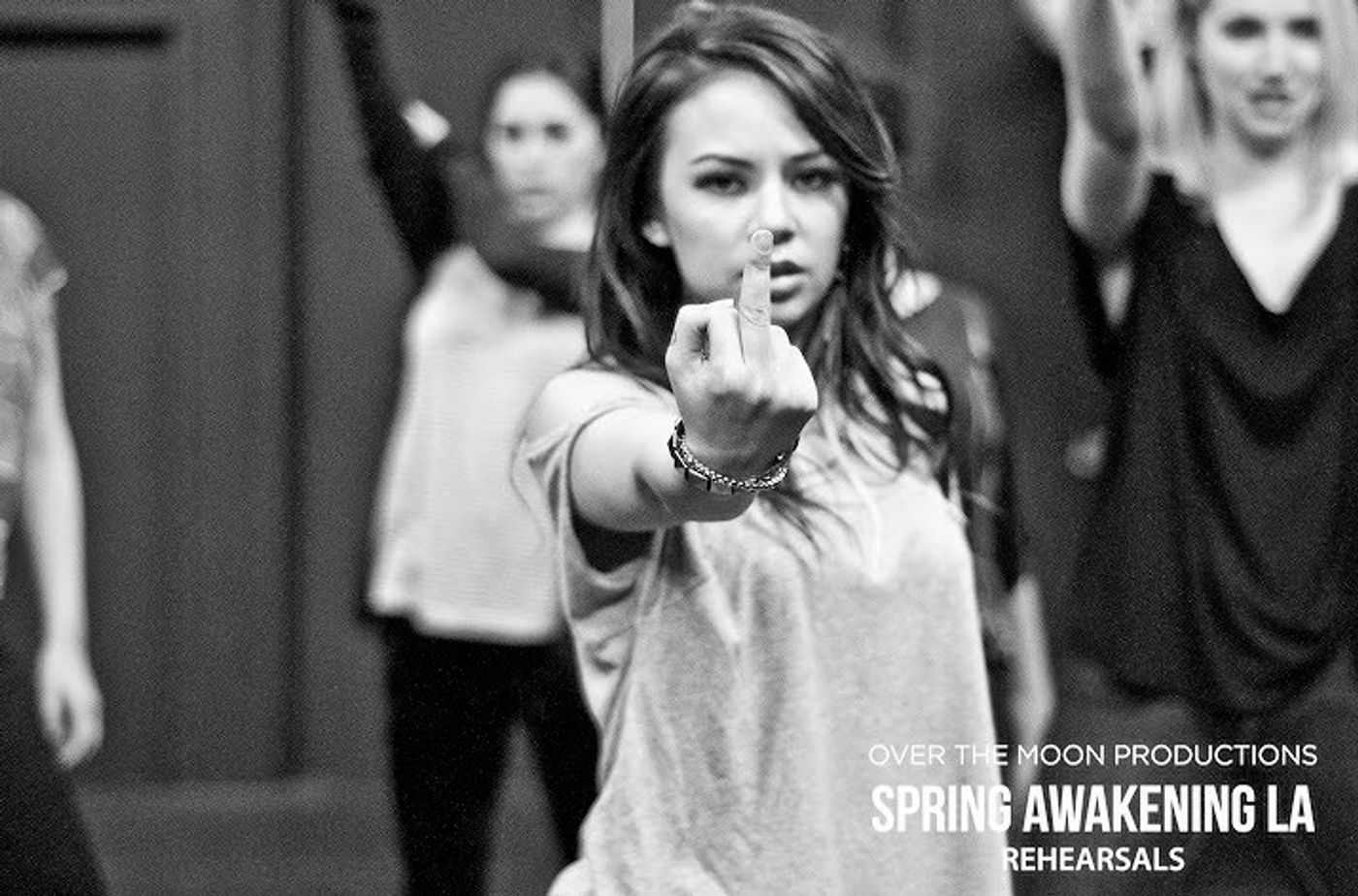 Photo Flash: GLEE's Lindsay Pearce & PRETTY LITTLE LIARS' Janel Parrish Rehearse SPRING AWAKENING In LA!  Image