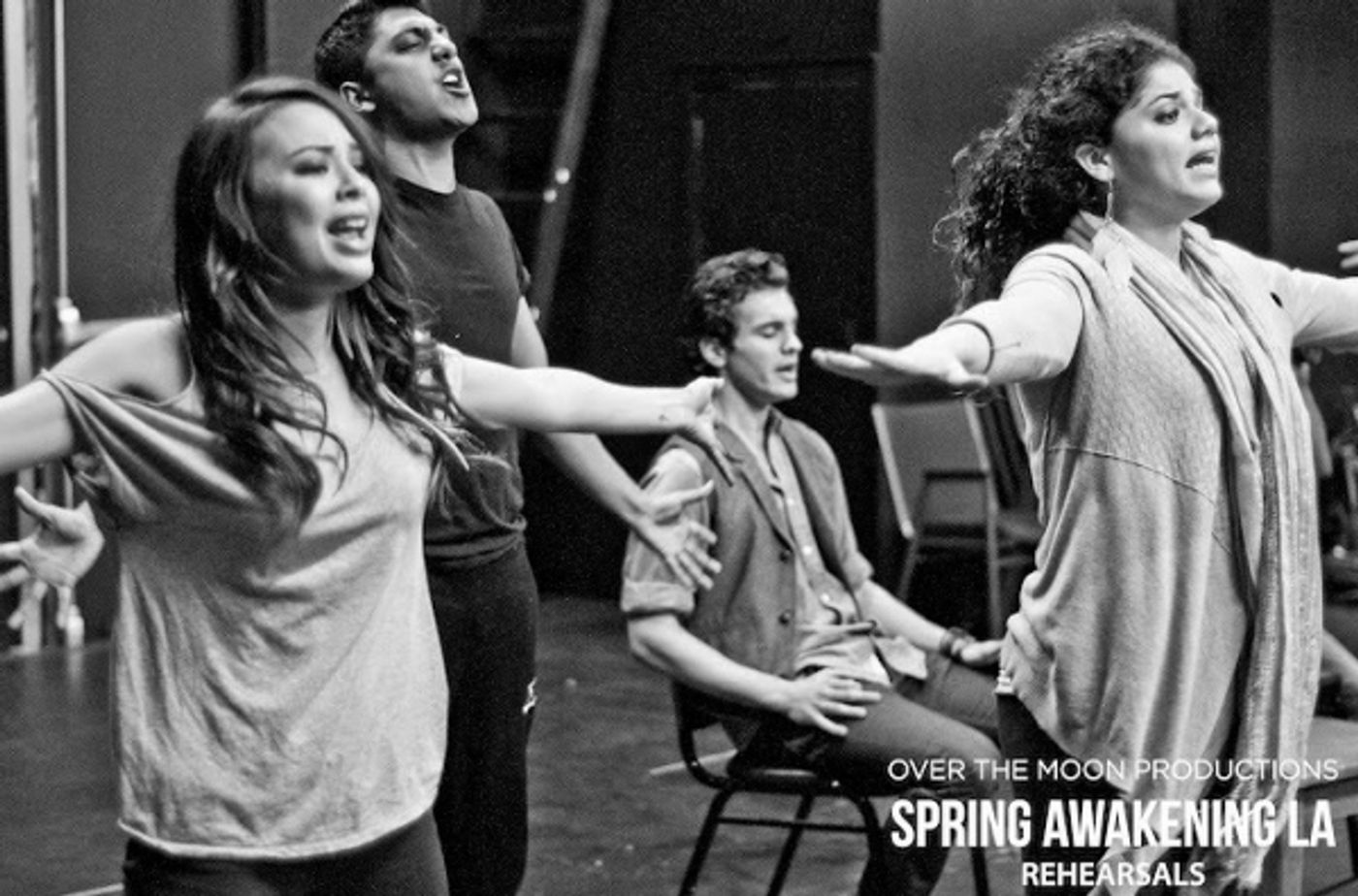 Photo Flash: GLEE's Lindsay Pearce & PRETTY LITTLE LIARS' Janel Parrish Rehearse SPRING AWAKENING In LA!  Image