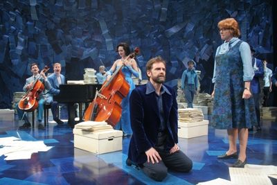 Malcom Gets and the cast of Merrily We Roll Along
 Photo