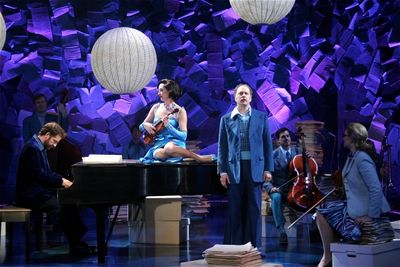 Malcom Gets and the cast of Merrily We Roll Along
 Photo