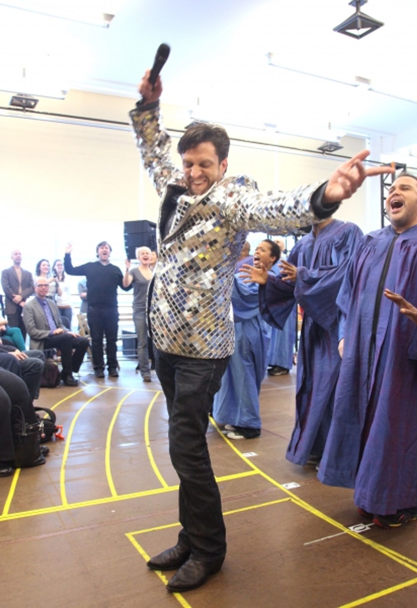 Photo Coverage: Raul Esparza, Jessica Phillips & LEAP OF FAITH Meets the Press!  Image