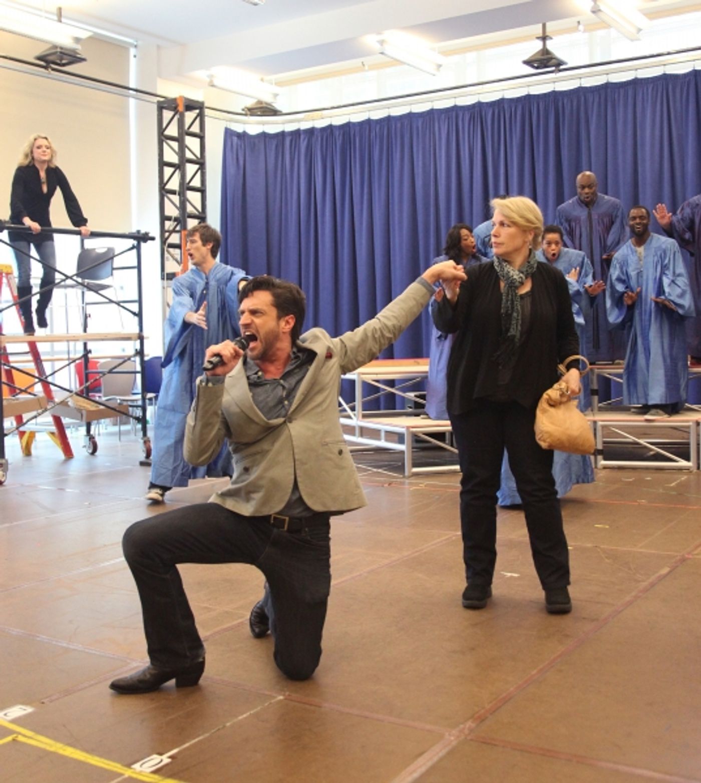 Photo Coverage: Raul Esparza, Jessica Phillips & LEAP OF FAITH Meets the Press!  Image