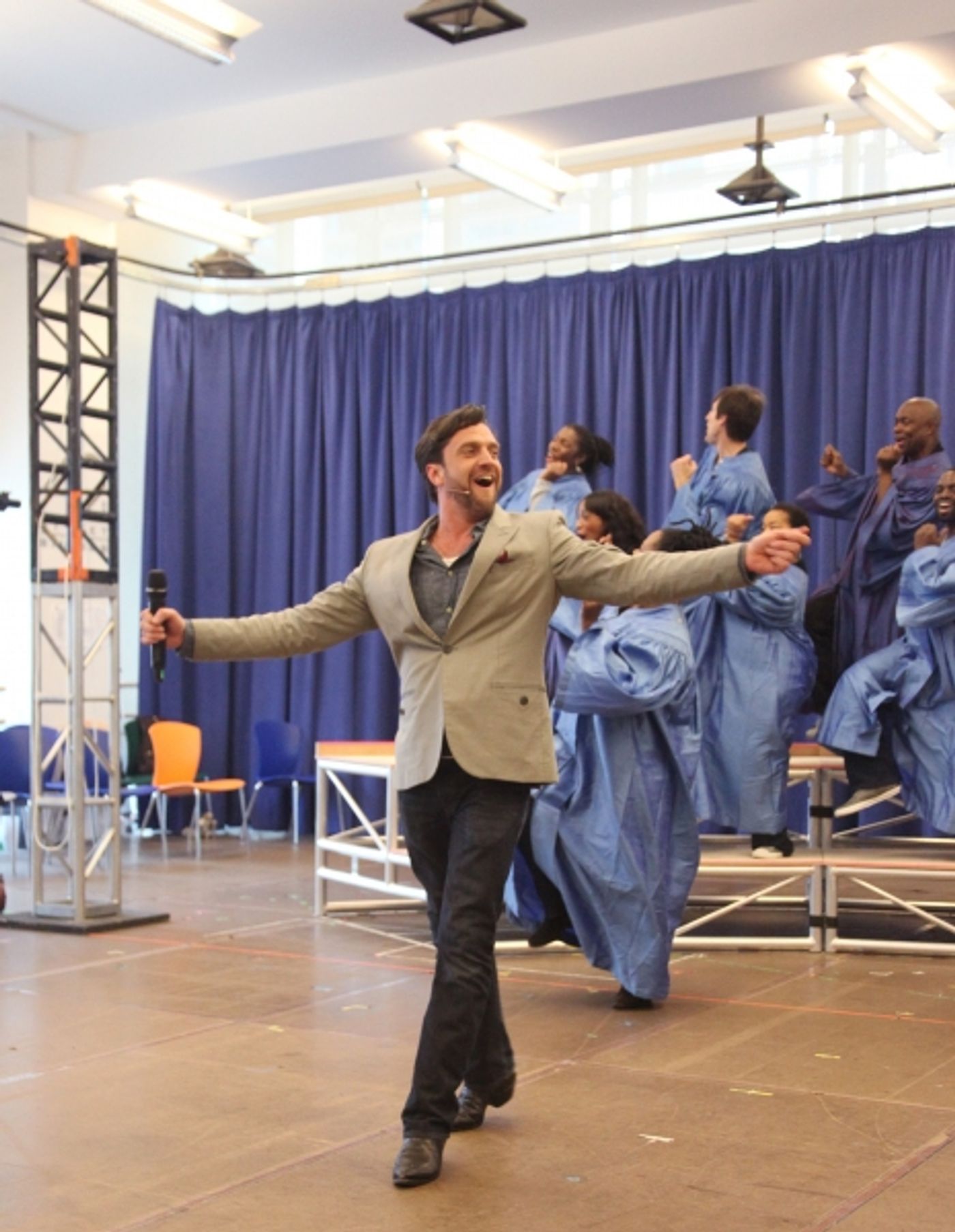 Photo Coverage: Raul Esparza, Jessica Phillips & LEAP OF FAITH Meets the Press!  Image