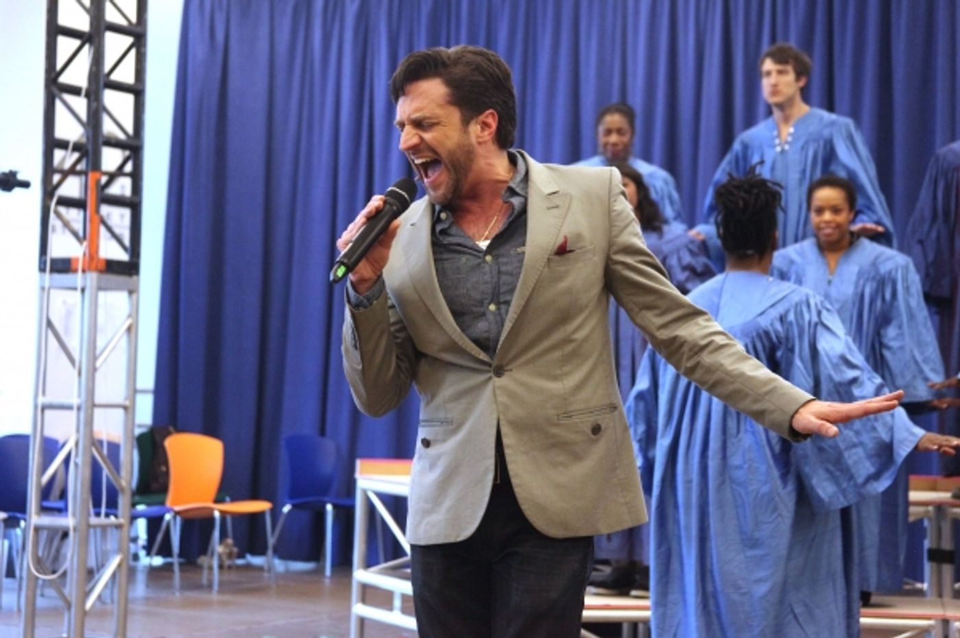 Photo Coverage: Raul Esparza, Jessica Phillips & LEAP OF FAITH Meets the Press!  Image