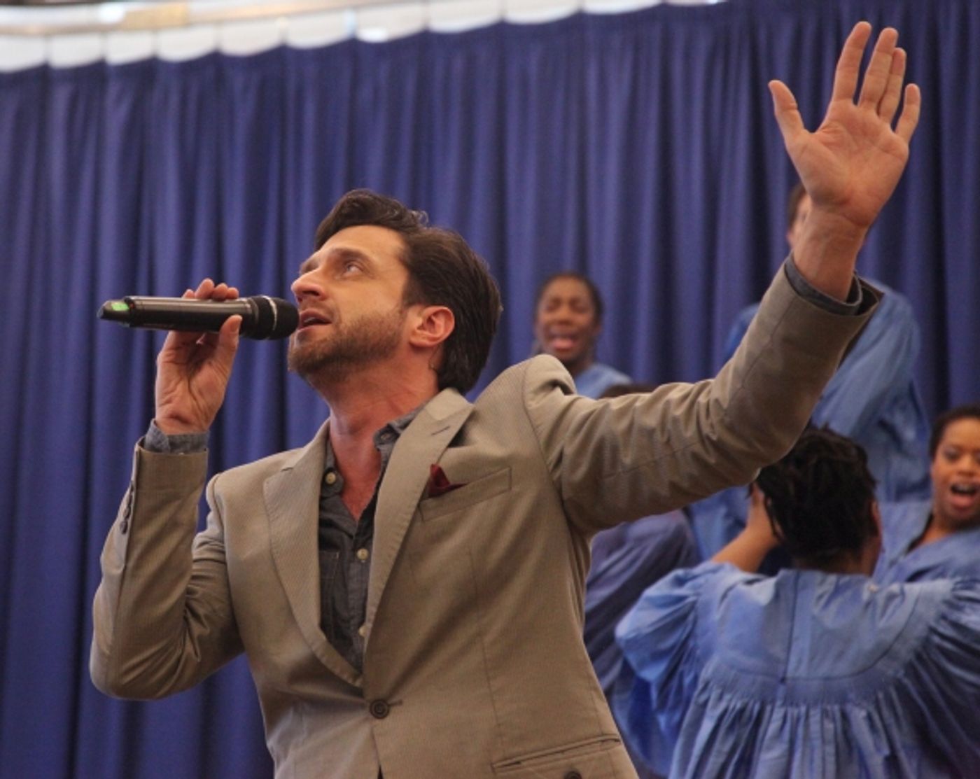 Photo Coverage: Raul Esparza, Jessica Phillips & LEAP OF FAITH Meets the Press!  Image