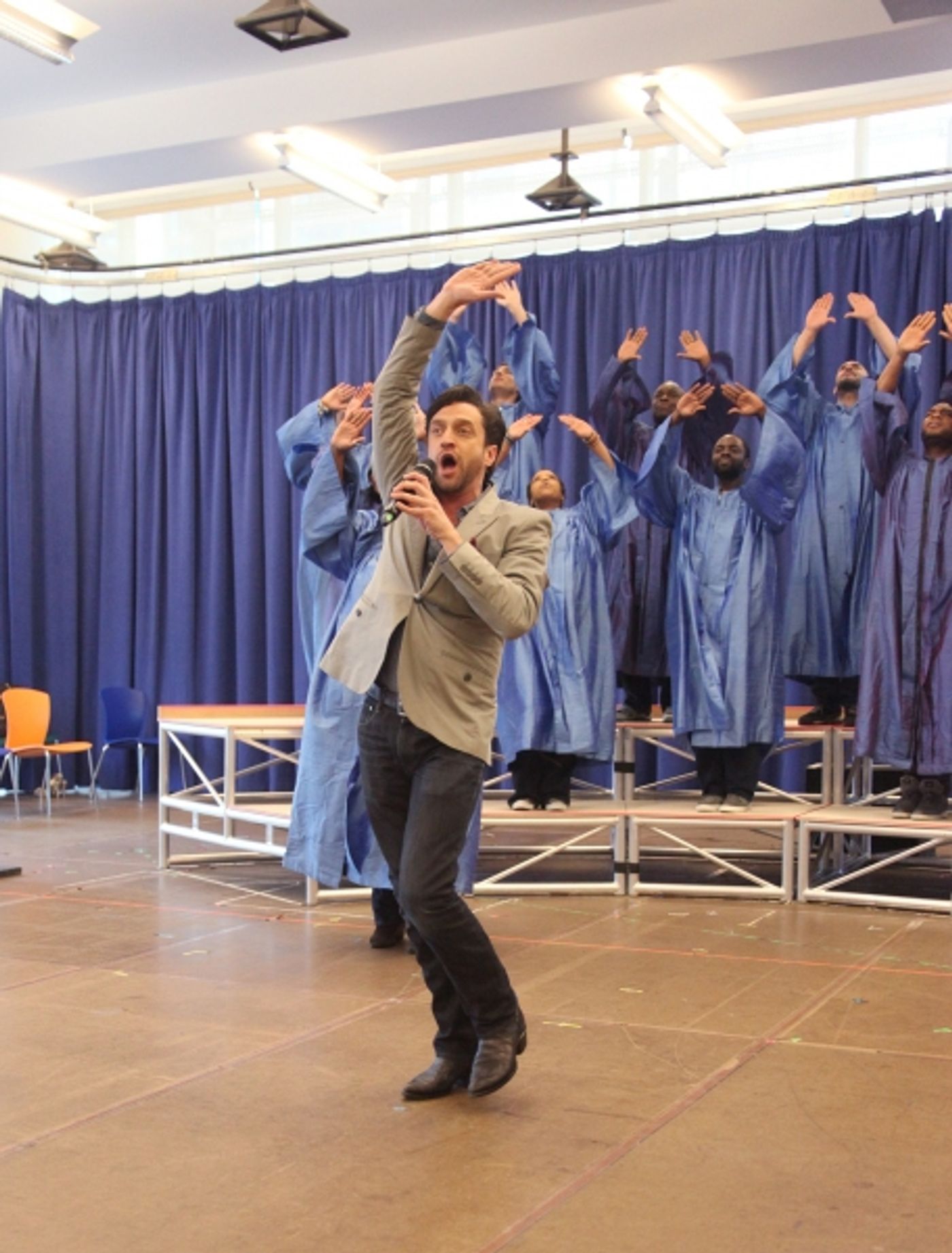 Photo Coverage: Raul Esparza, Jessica Phillips & LEAP OF FAITH Meets the Press!  Image