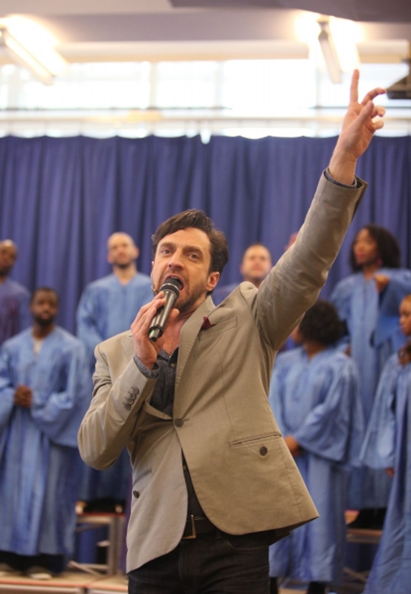 Photo Coverage: Raul Esparza, Jessica Phillips & LEAP OF FAITH Meets the Press!  Image