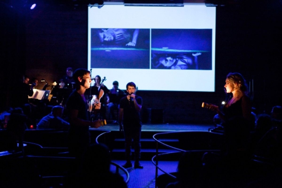 Jay Armstrong Johnson, Alex Brightman and Betsy Wolfe at 