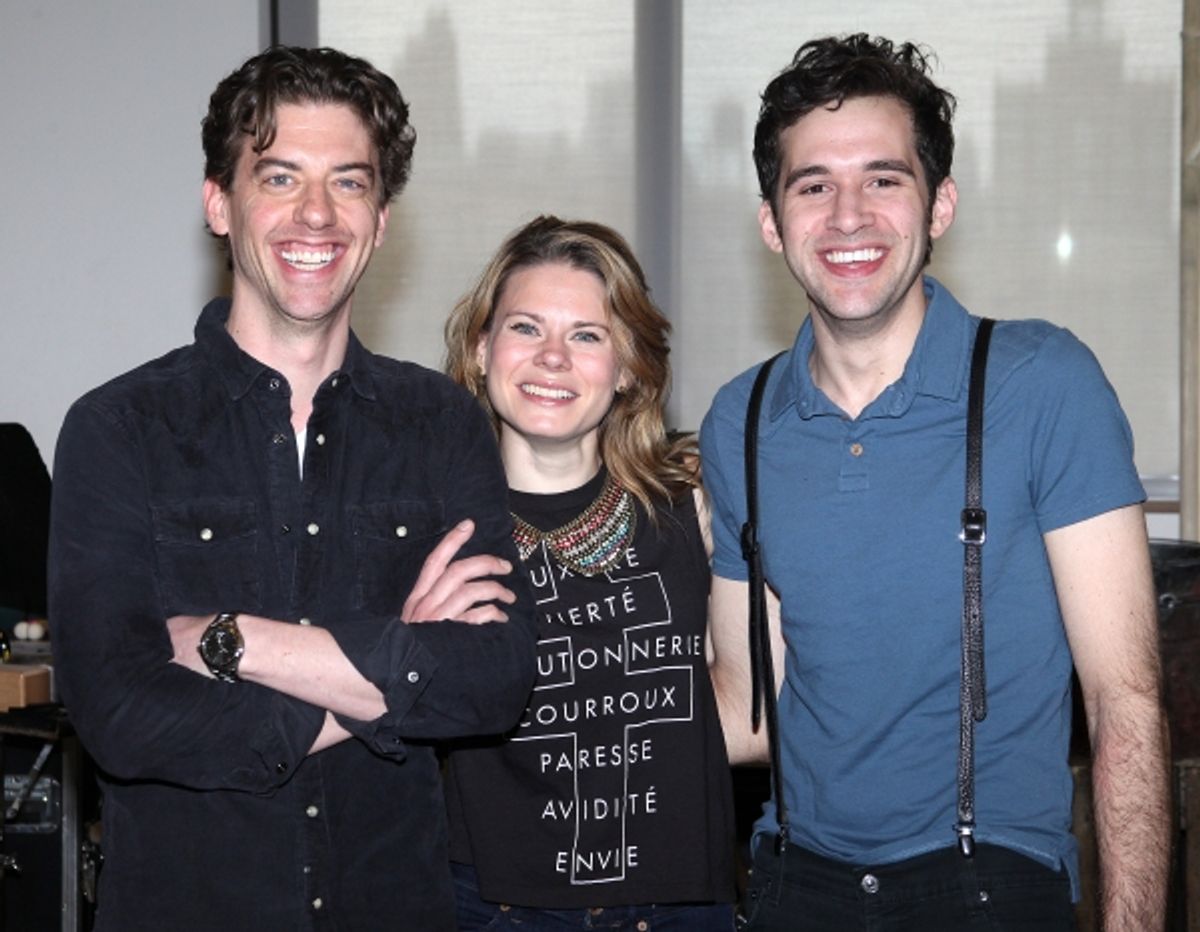 Christian Borle, Celia Keenan-Bolger & Adam Chandler-Berat  at 