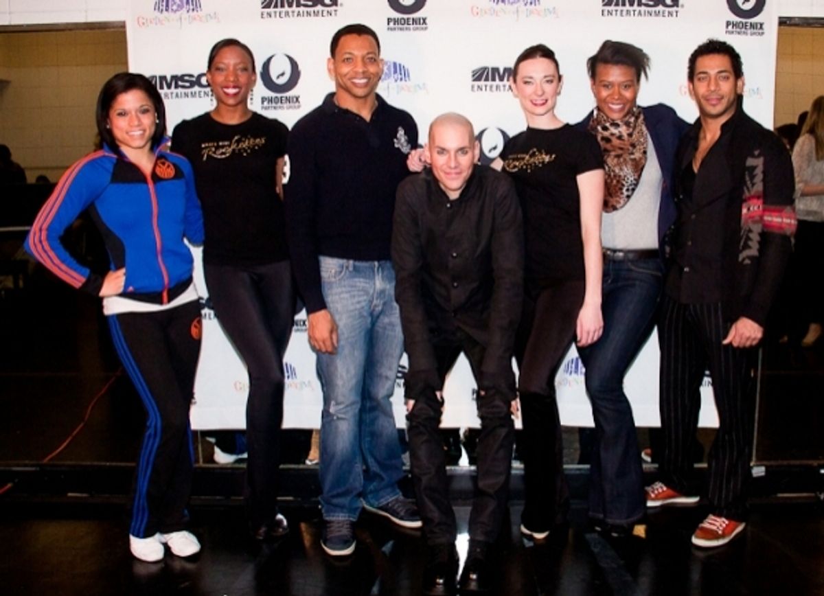 Latoya Brooks, Danelle Morgan, Derrick Baskin, Tony Vincent, Corinne Tighe, Christina Sajous, and Justin Johnston. Photo Credit: Peter James Zielinski at 