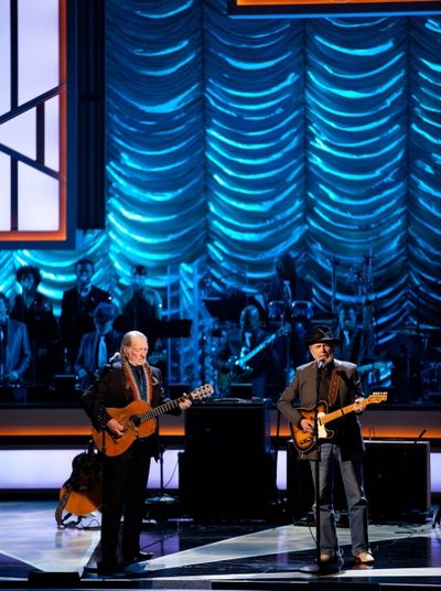 Willie Nelson and Merle Haggard pictured at The Smith Center For The Performing Arts  Photo