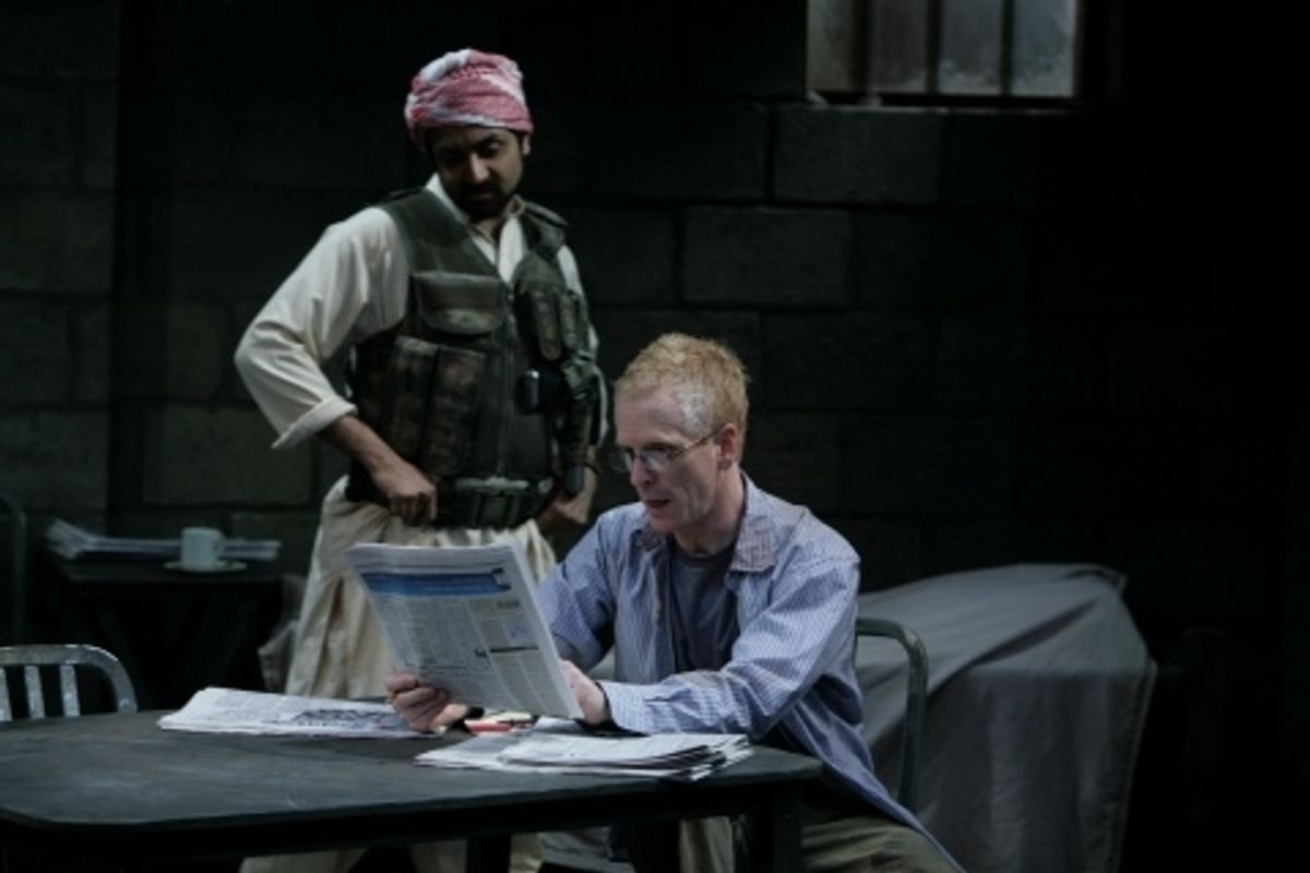 Bhavesh Patel as Bashir and John Hickok as Nick at 
