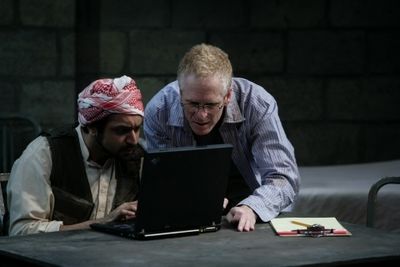 Bhavesh Patel as Bashir and John Hickok as Nick Photo