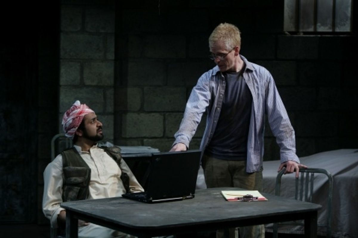 Bhavesh Patel as Bashir and John Hickok as Nick at 