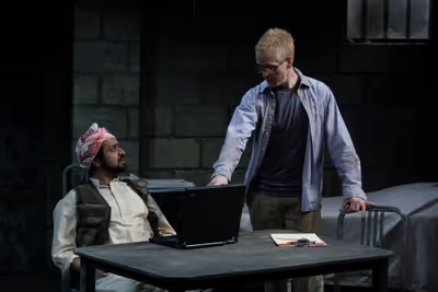 Bhavesh Patel as Bashir and John Hickok as Nick Photo