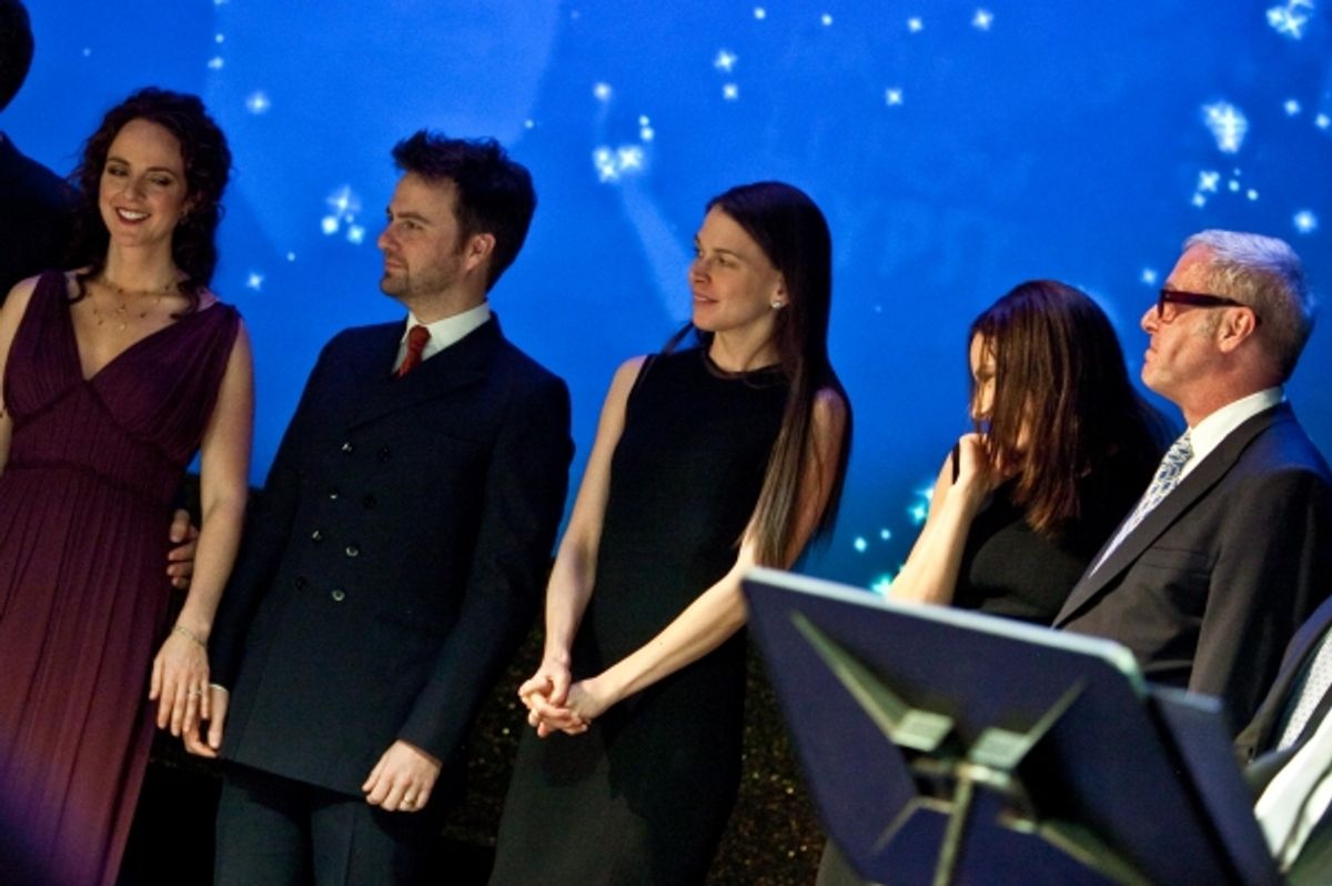 Melissa Errico, Manoel Felciano, Sutton Foster, Laura Benanti and Scott Wittman at 