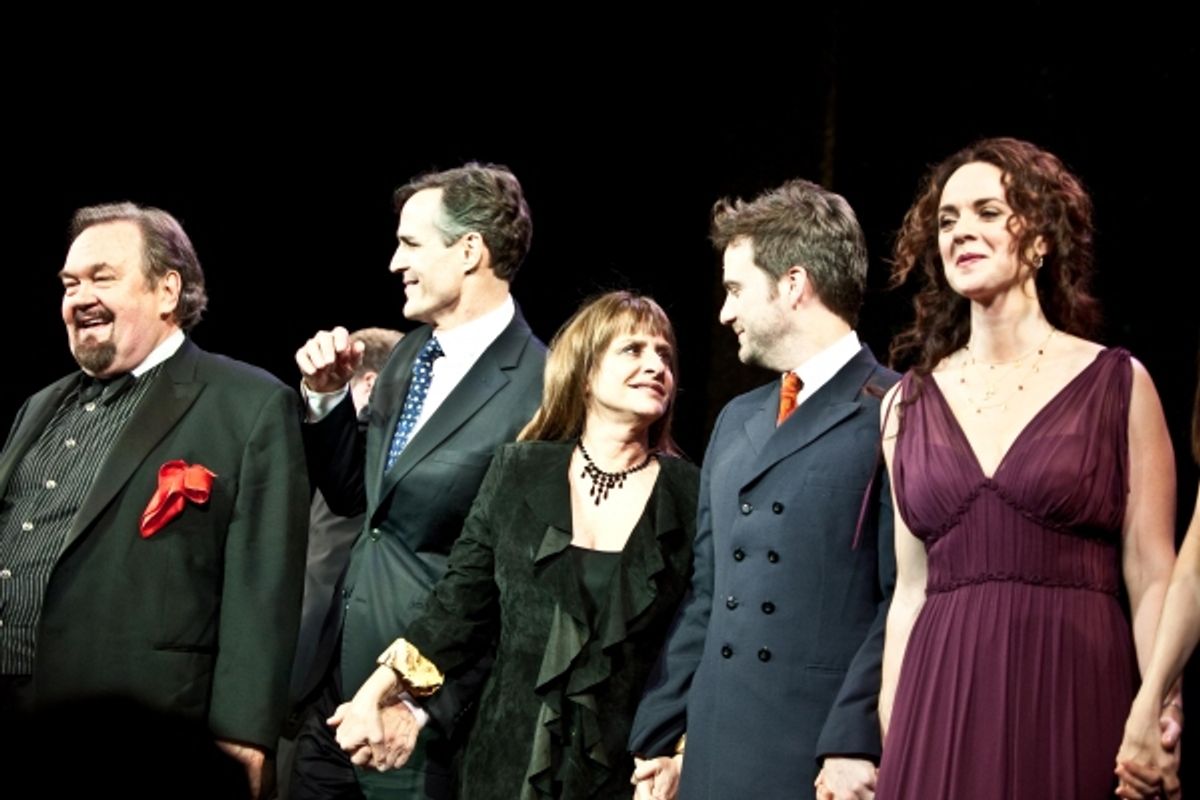 David Schramm, Howard McGillin, Patti LuPone, Manoel Felciano and Melissa Errico at 